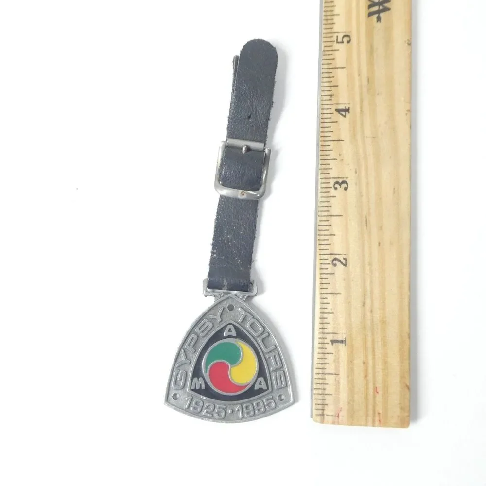 Gypsy Tours AMA Motorcycle 1925-1995 Enamel Key Ring Fob Keychain